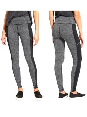 Athleta Herringbone Leggings Women’s Size Small Black & Gray
